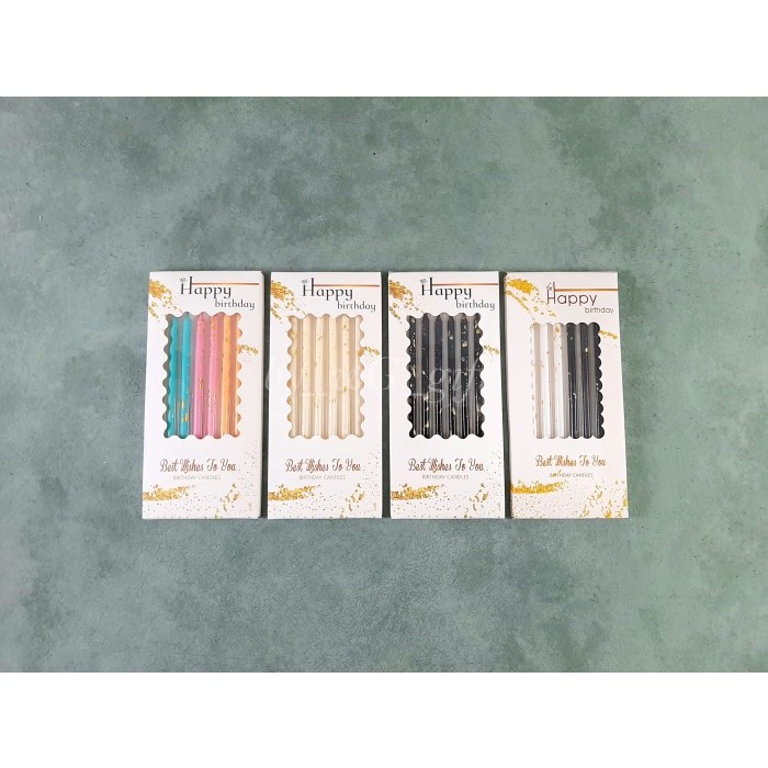 Lilin Ulang Tahun Panjang 10 cm; Mix Motif