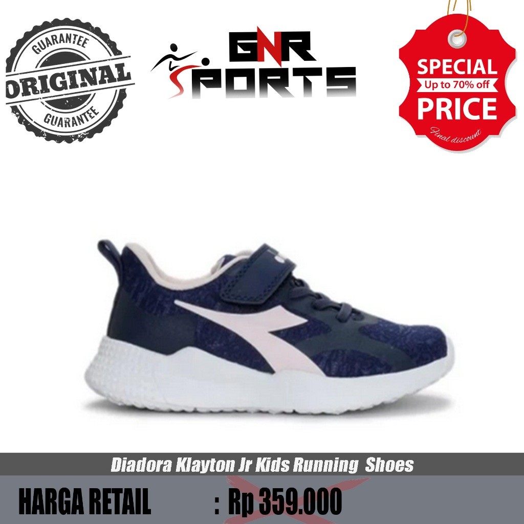 Sepatu Diadora Klayton Jr Kids Running  Shoes Original 100%