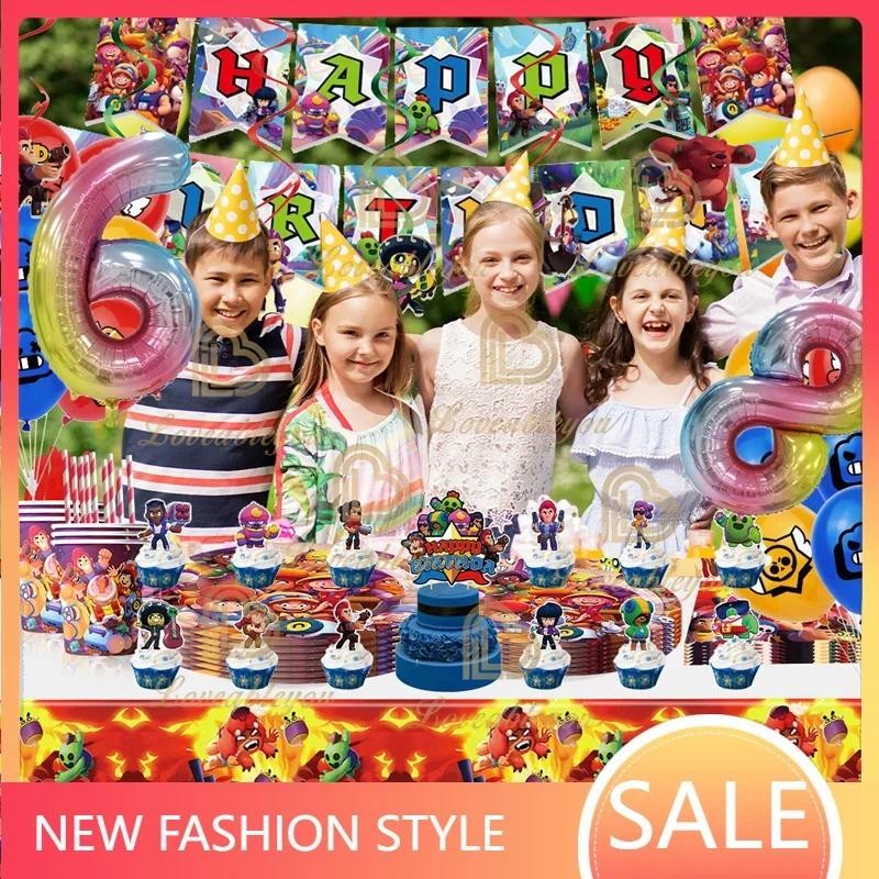 

Anime Figures Birthday Party Decorations Pencil Case Supplies Balloons Disposable Tableware Sets For Kids Gift Cup