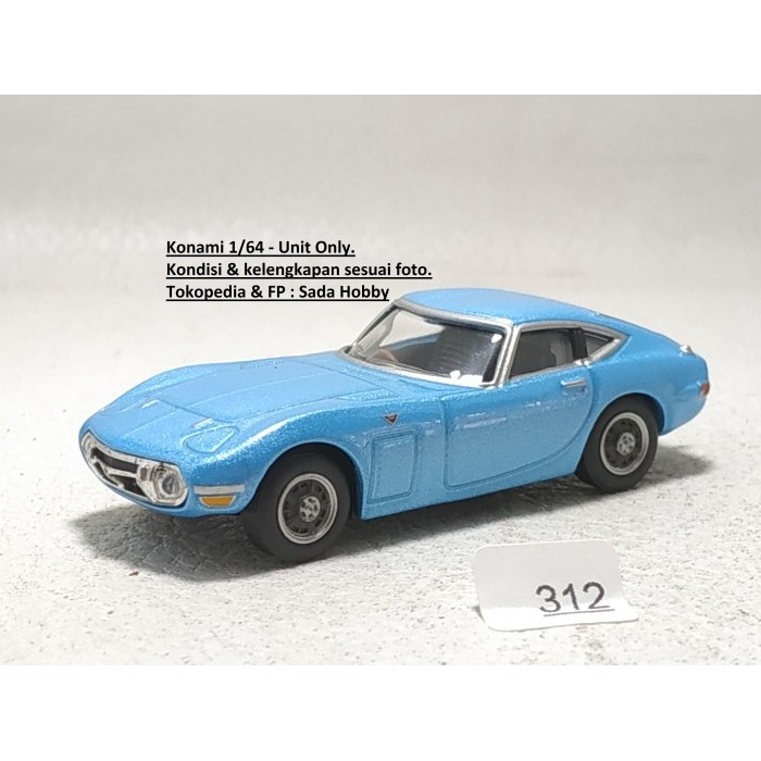 Diecast Konami 1/64 Toyota 2000GT Biru Unit Only