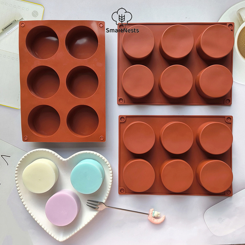 Cetakan Silikon Bulat 6 Lubang / Baking Mold Silicone / Cetakan Coklat 6 Lubang Bahan Silikon SM