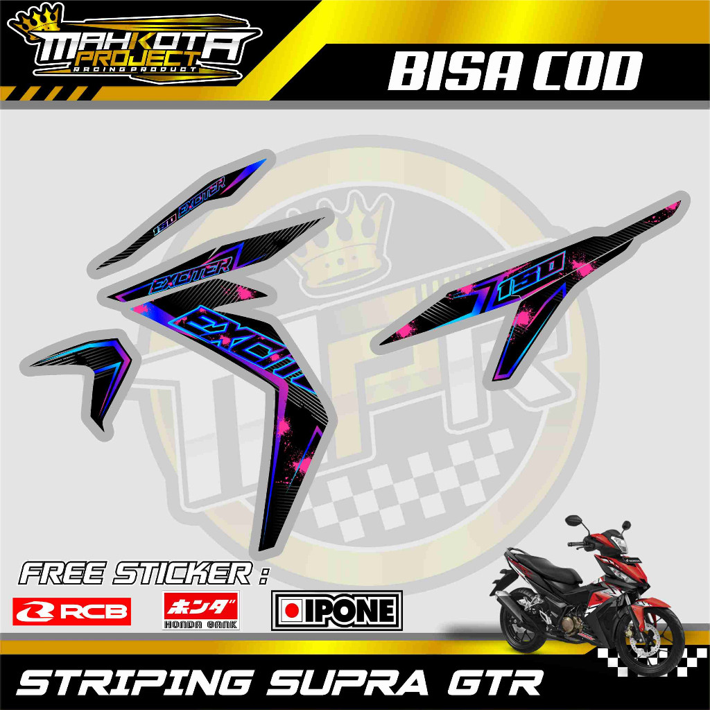 Striping Variasi Supra Gtr 150 / Sticker list Variasi Motor Supra Gtr 150