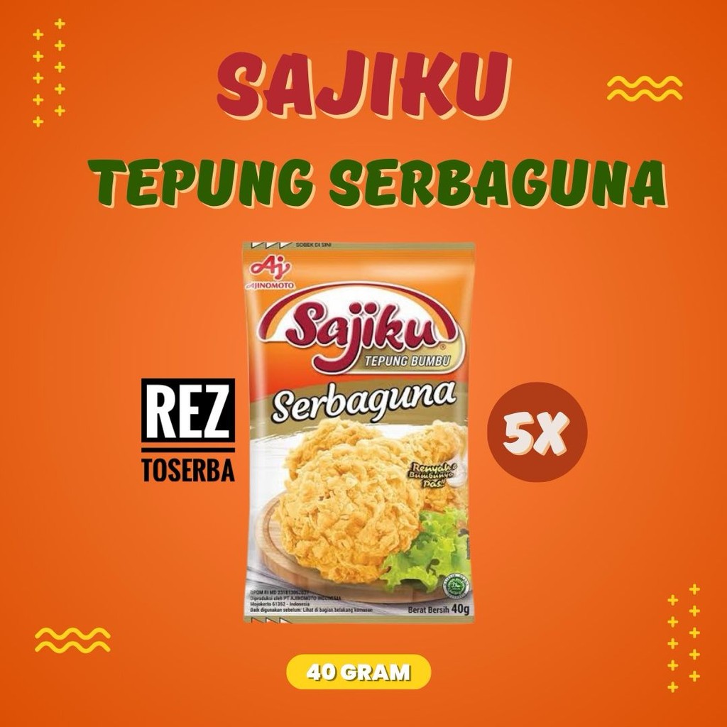 

Sajiku Tepung Serbaguna 40gr isi 5 Pcs / Tepung Renyah
