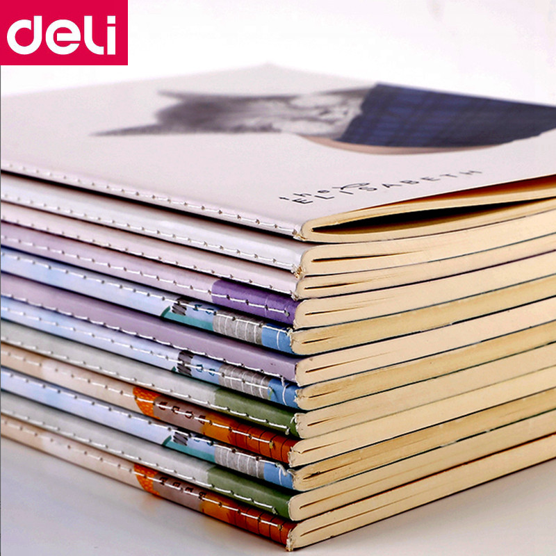 

1PCS Deli A5(210x148mm) B5(250x175mm) Suture book Notebook Writing book Cartoon cover books student children notebooks