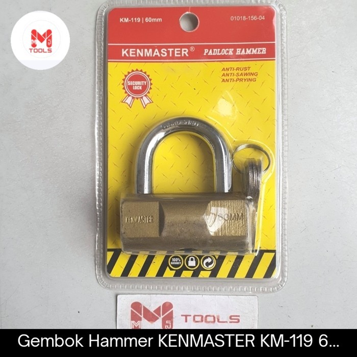 Gembok Hammer KENMASTER 60mm KM-119 - KENMASTER Gembok Anti Maling - Gembok Pagar - Kunci Gembok KEN