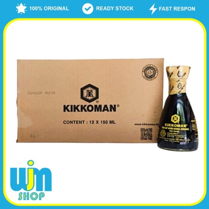 

kikkoman Kecap Asin Jepang soy sauce all purpose dispenser botol 150ml x 12 Pcs