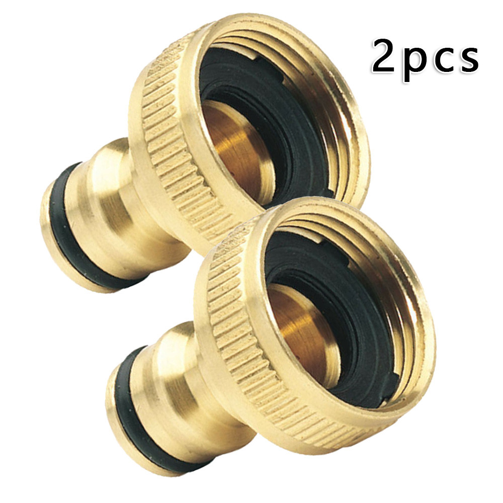 

Brass Garden Faucet Hose Tap Water Adapter Connector Fitting 3/4" To 1/2" INCH For 3/4" To 1/2" Faucet Connected With Water Hose