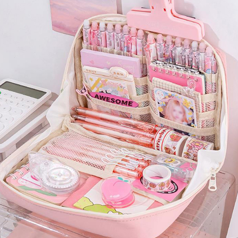 

【Dotding】Kotak Pensil Kapasitas Super Besar 8 Lapis Kotak Pensil Kanvas Kawaii Tempat Pensil Organizer untuk Anak Perempuan Perlengkapan Alat Tulis Sekolah H321
