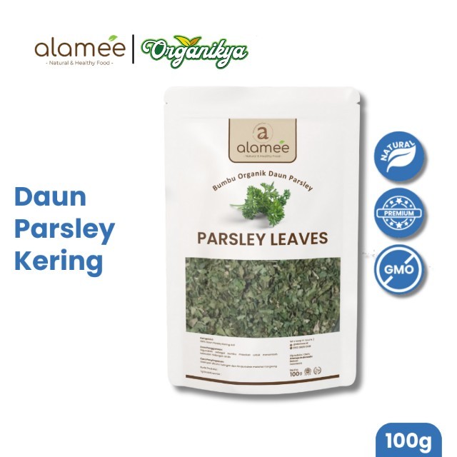 

ALAMEE Parsley Kering Dried Persley Flakes Daun Peterseli Leaves Bumbu Dapur Garnish Organik 100g organikya