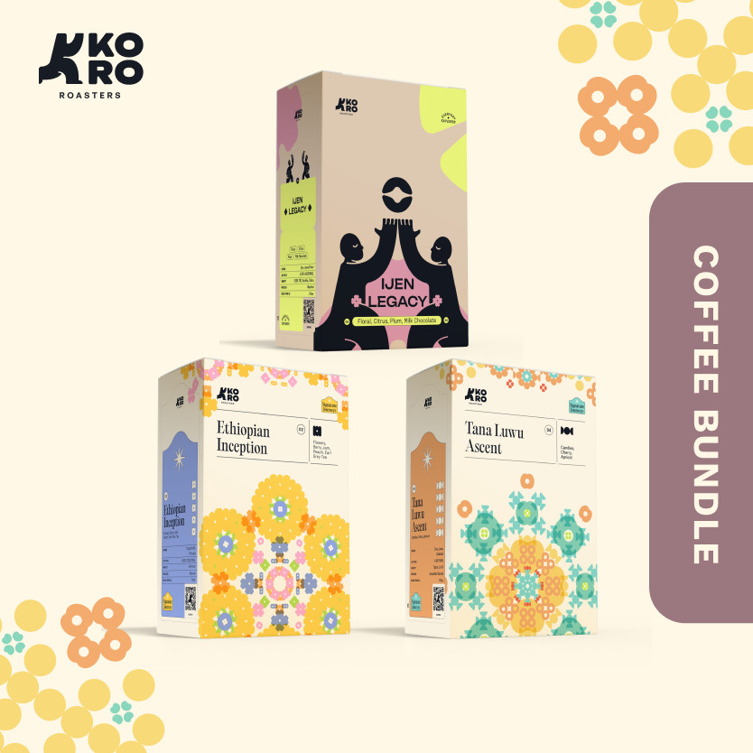 

KORO ROASTERS Artisan Bundle 3 Single Origin Honey Washed Natural - Biji Kopi Arabika Premium
