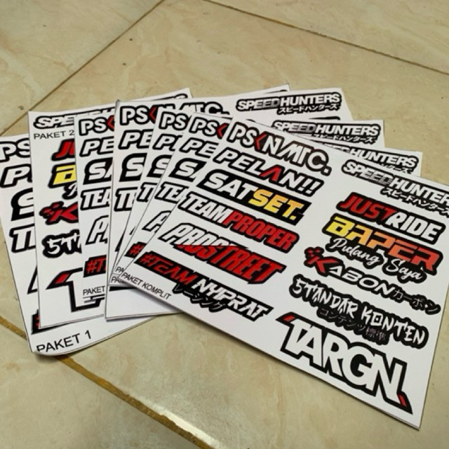 

Sticker Racing Hologram Pack Print & Cut Stiker Motor Sticker VIRAL