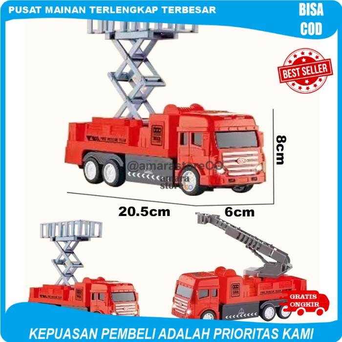 AMARA STORE Mainan Anak RC URBAN TRUCK FIRE RESCUE 833-49 Mainan Truck RC Mobil Pemadam Remote Contr