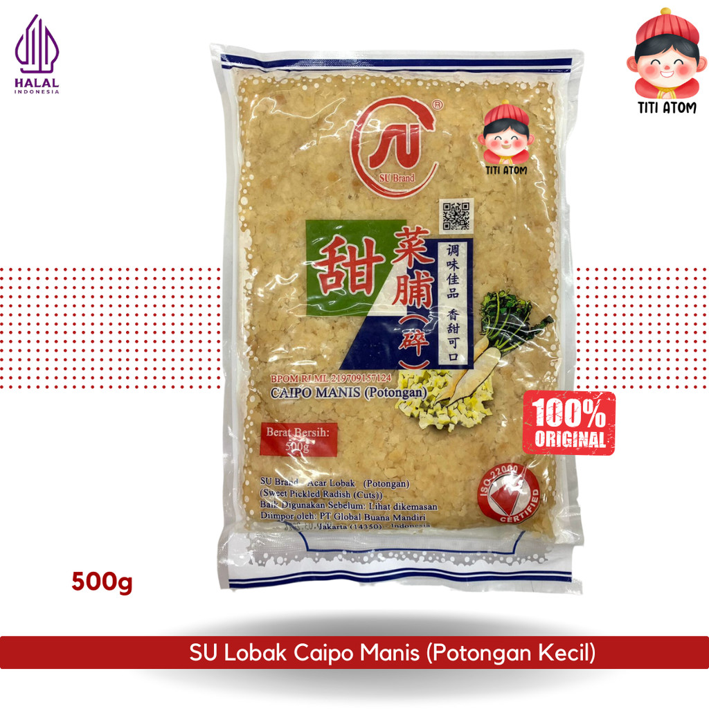 

SU Brand Jaipo Caipo Sayur Lobak Manis Cuts Potongan Kecil Cacahan 500g