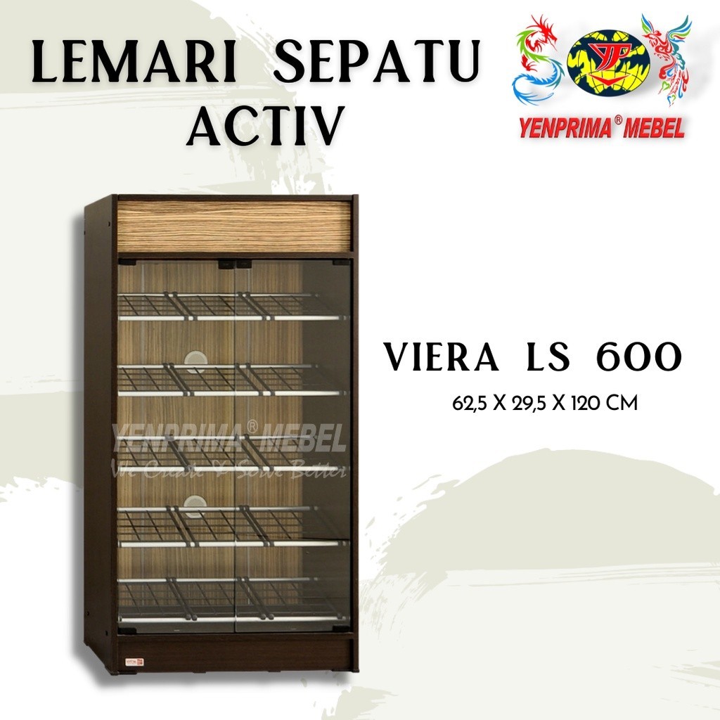 LEMARI SEPATU KACA 5 SUSUN/RAK SEPATU ACTIV/RAK SEPATU PROMO/RAK SEPATU MURAH