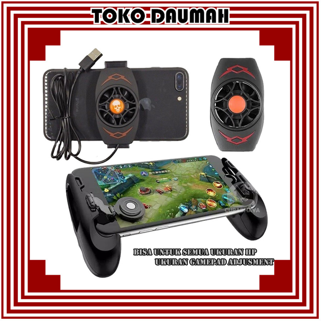 TD [ PAKETAN ] Kipas Pendingin Hp Cooling Pad Hp Plus Gamepad Jl 01 Joystick Gaming Konsol