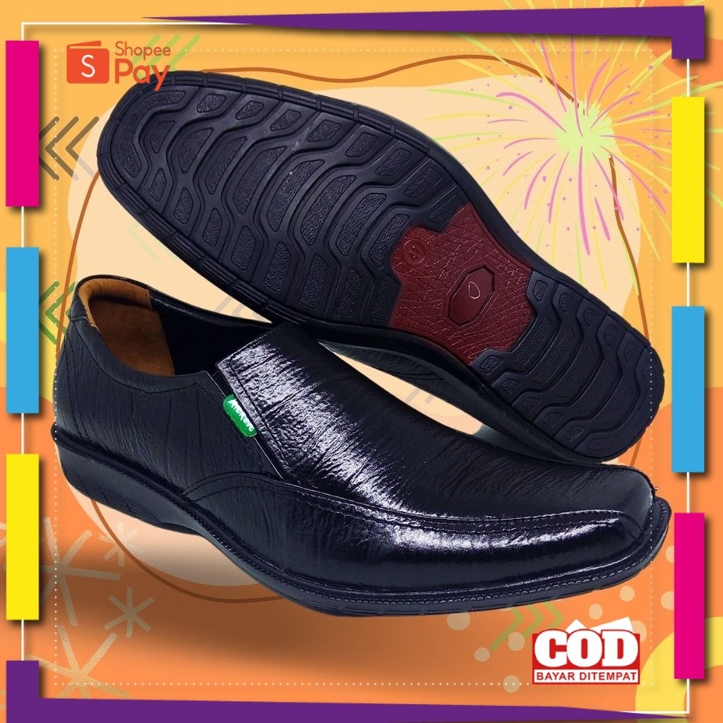 UKURAN SIZE 37 38 39 40 41 42 43 44 45 / Sepatu pria kantor kickers sol flat karet (tanpa hak) tidak