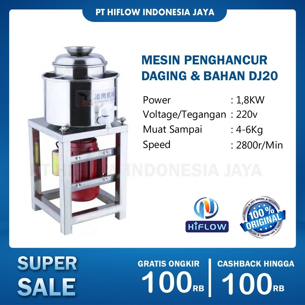 flash salle11 HIFLOW MESIN DJ20 Mesin Makanan Pengahcur Daging / Mesin Penggiling Daging dan Bahan A