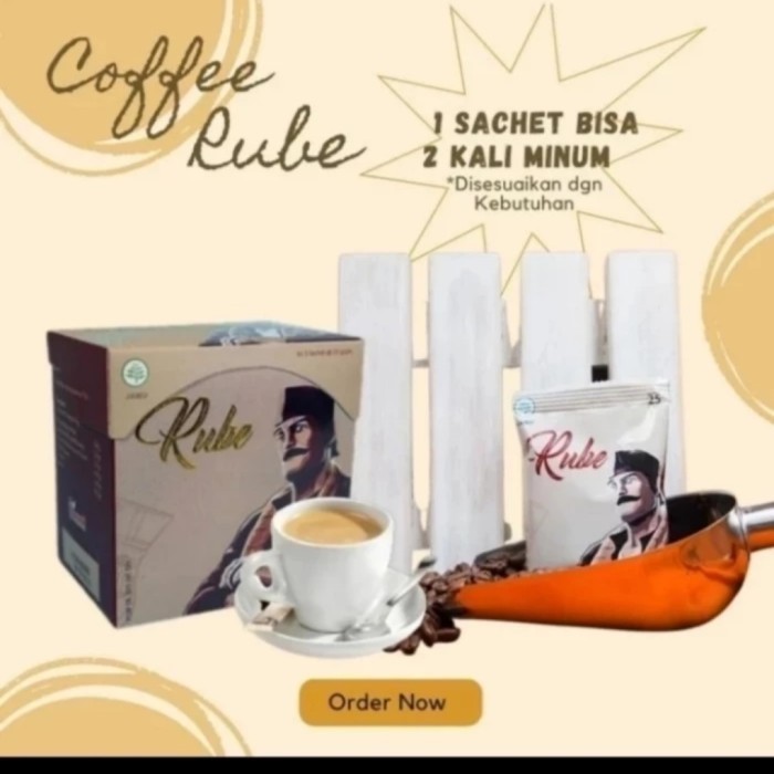 

RUBE KOPI KOPI RUBE 1 BOX 5 SASET PENAMBAH STAMINA PRIA ORIGINAL PROMO