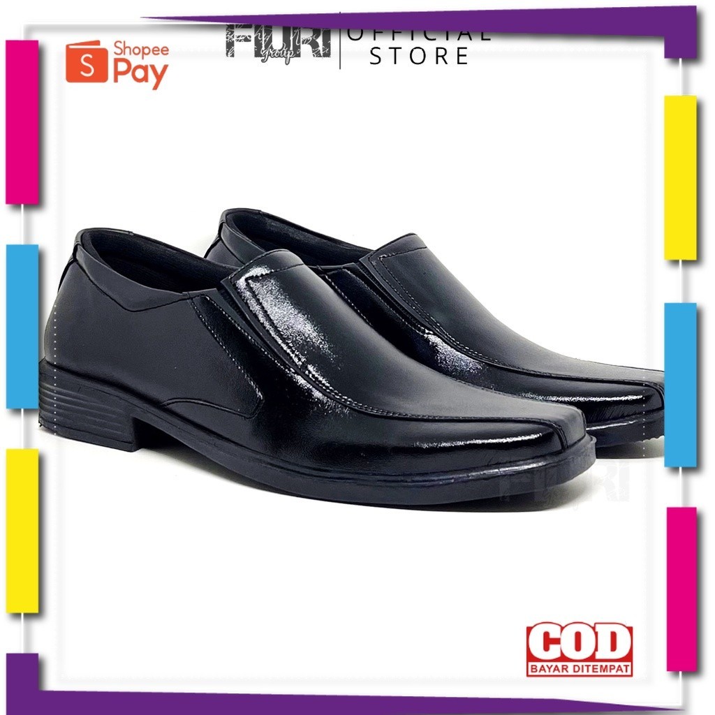 UKURAN SIZE 37 38 39 40 41 42 43 44 45 / FIURI OFFICIAL - SATYA HITAM 39-43 – Sepatu Pantofel Pria P