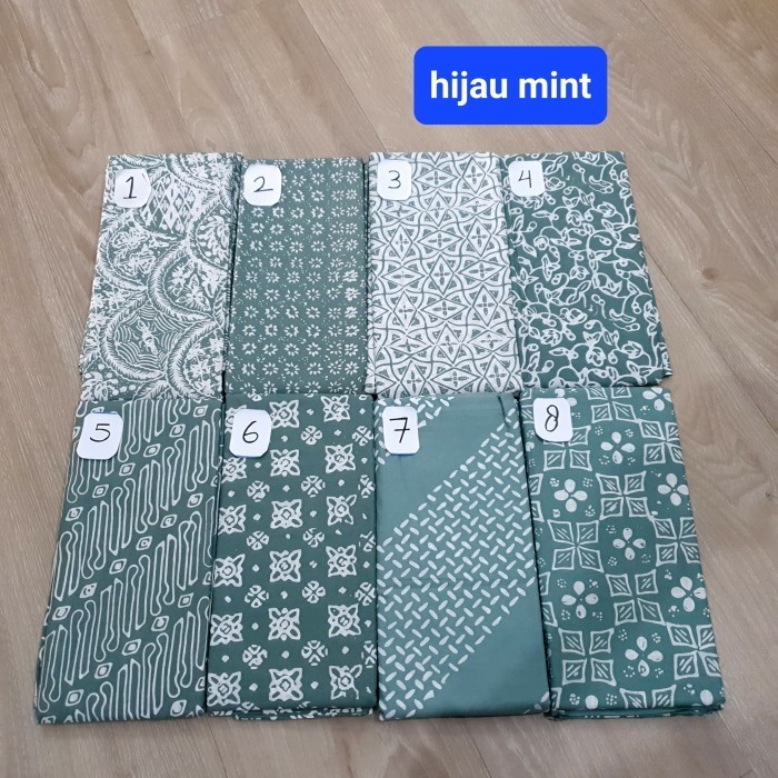 Kain Batik Garutan warna Hijau Mint (081119)