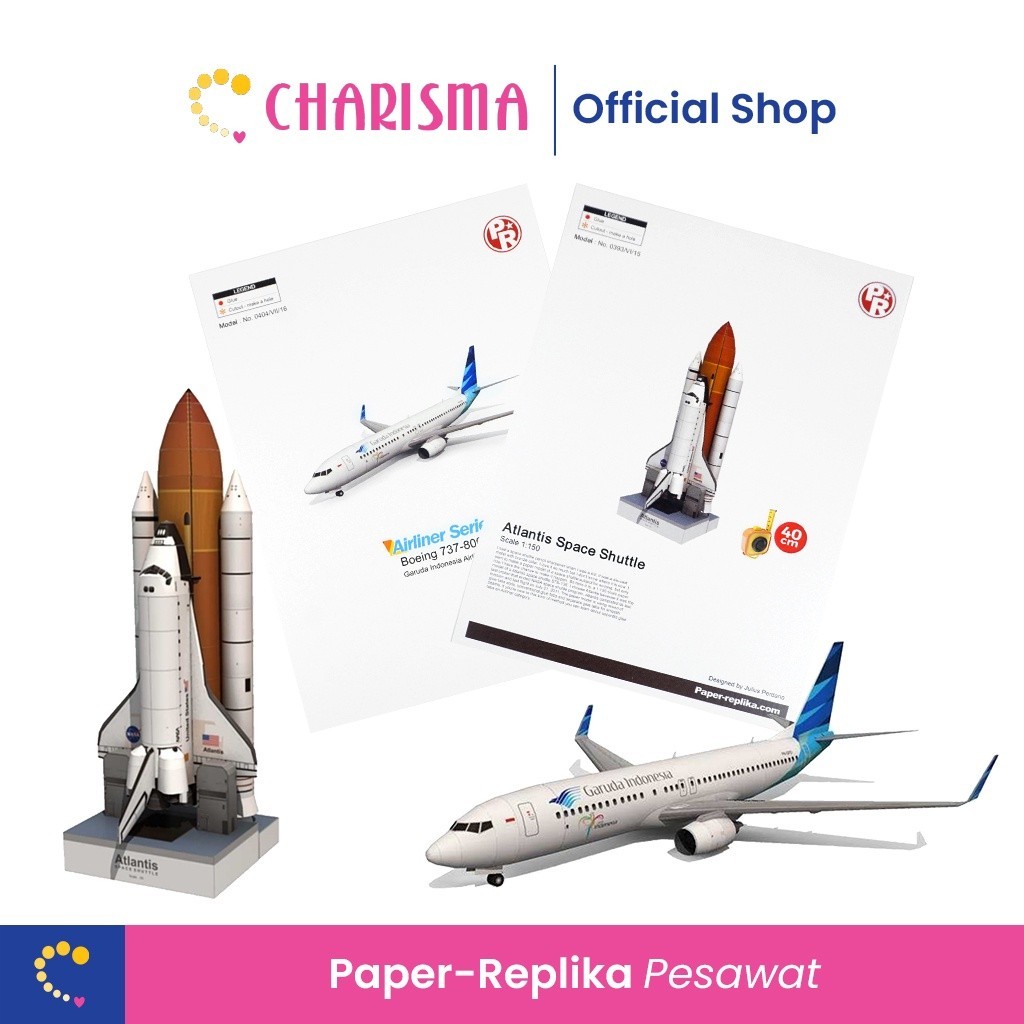 

Charisma Papercarft DIY Pola Kertas Motif Pesawat - Creation Paper Art Book