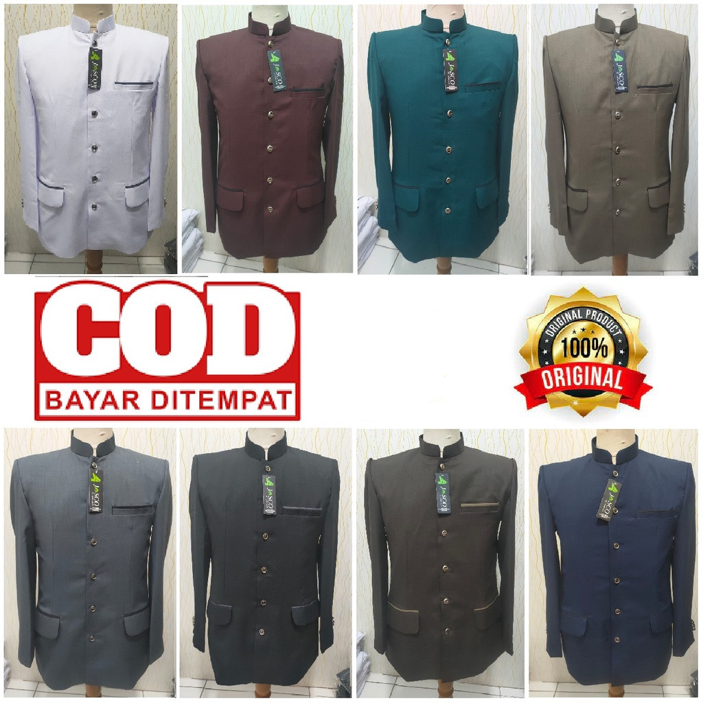 Jasko Polos Exclusive Lis Saku Depan Brand Jasco Tasik / Jas Koko Pria Dewasa