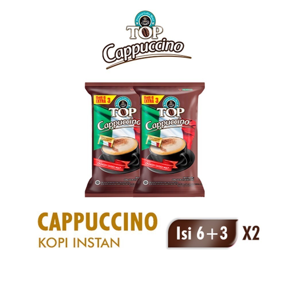 

Top Coffee Kopi Instan Cappucino Pack 25 gr isi 6 + 3 pcs x2