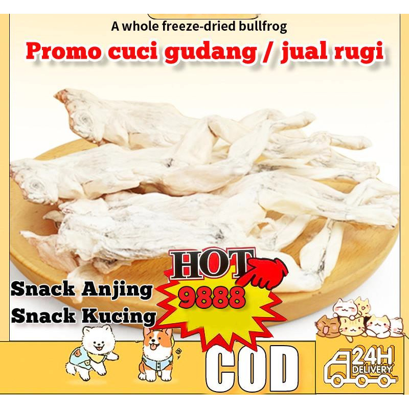 snack anjing  kucing  200g snack anjing  Bekukan Makanan Kering untuk Hewan Peliharaan Katak Lembu