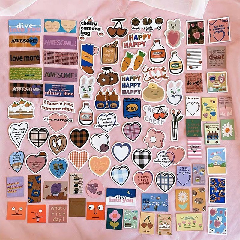 

[Readystock❤️COD]Stiker Lucu Hati Anak Perempuan Lucu Stiker Dekoratif Gelas Air Ponsel Stiker Buku Besar Tangan Notebook