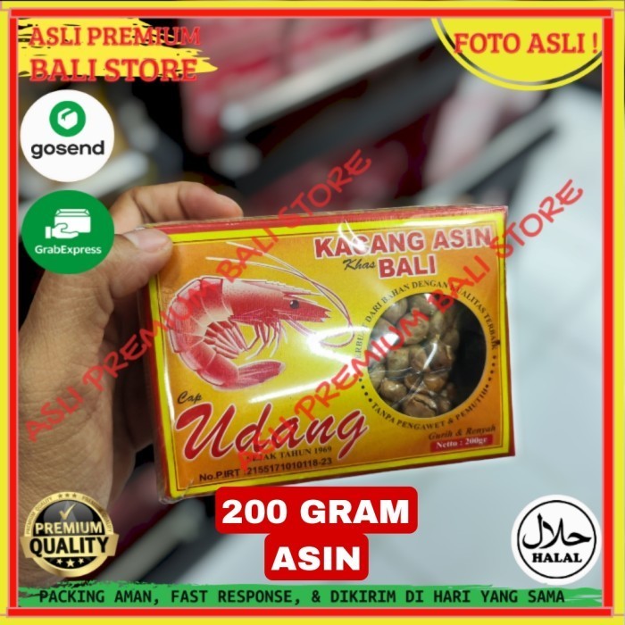 

OLEH OLEH MAKANAN CEMILAN CAMILAN SNACK KULINER KHAS ASLI ORI ORIGINAL BALI KACANG ASIN 200 GR GRAM