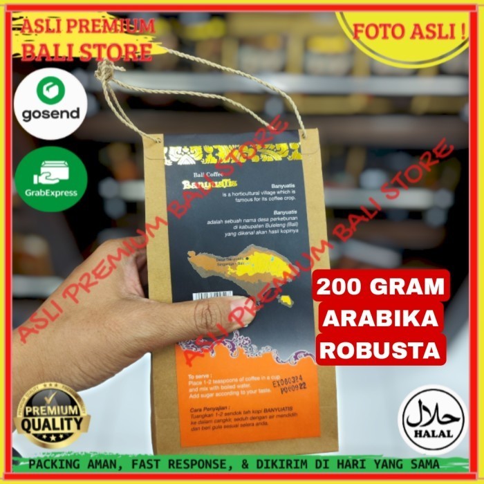 

OLEH OLEH MINUMAN KHAS ASLI ORI ORIGINAL BALI BUBUK KOPI ARABIKA ROBUSTA 200 GRAM GR