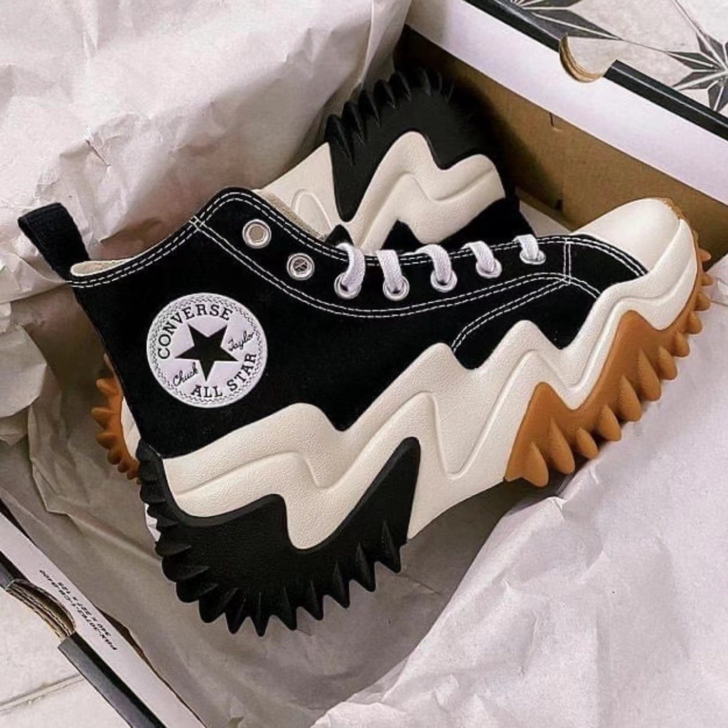 legit quality OEM Converse Run Star Motion High Top Canvas Shoes Wedge Sneakers