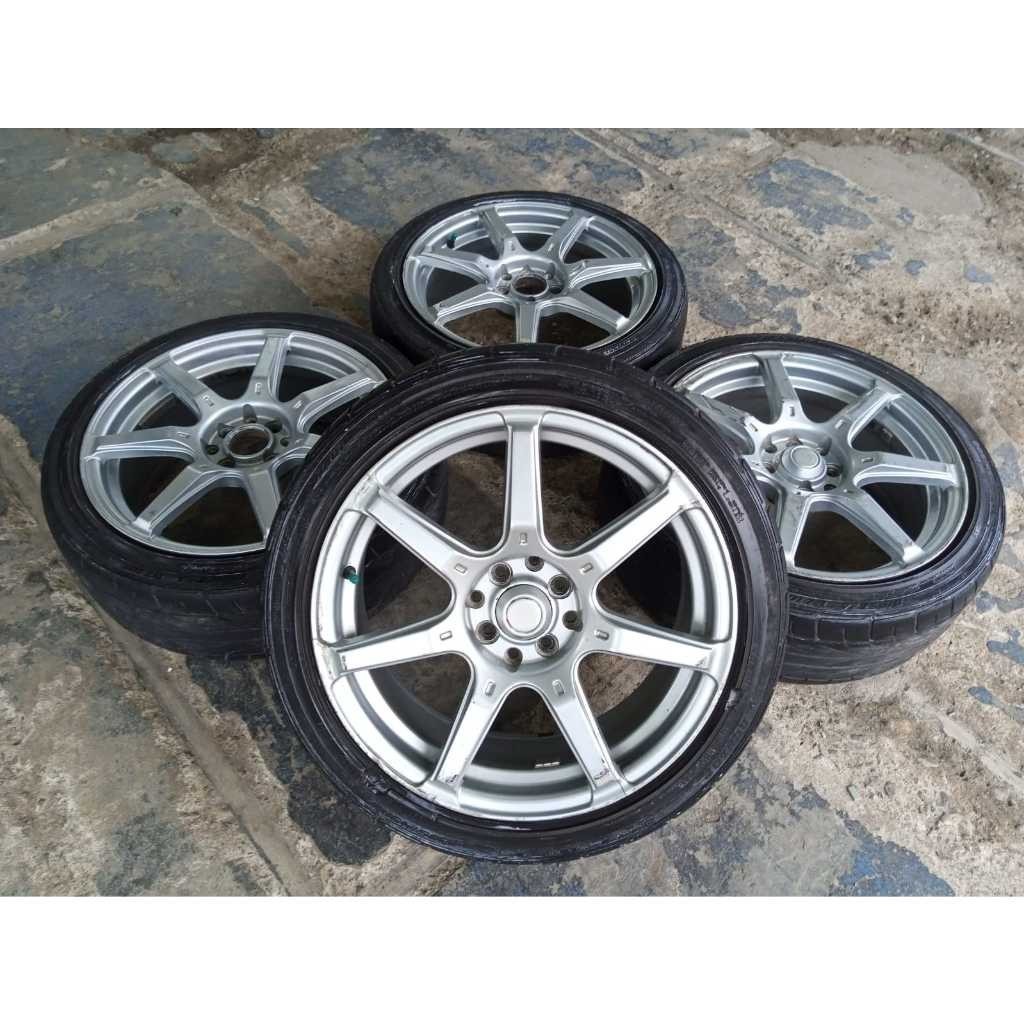 velg seken bekas vosen ring 17x7 lubang 4x100 4x114 seken bekas murah ban bonus