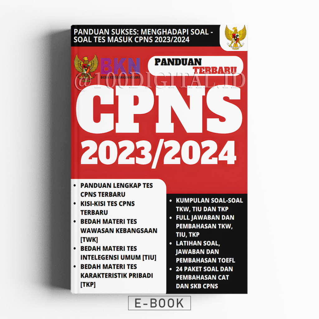 

EDJ (ID1121) CPNS 2023/2024 - Panduan Sukses: Menghadapi soal-soal tes masuk CPNS 2023/2024