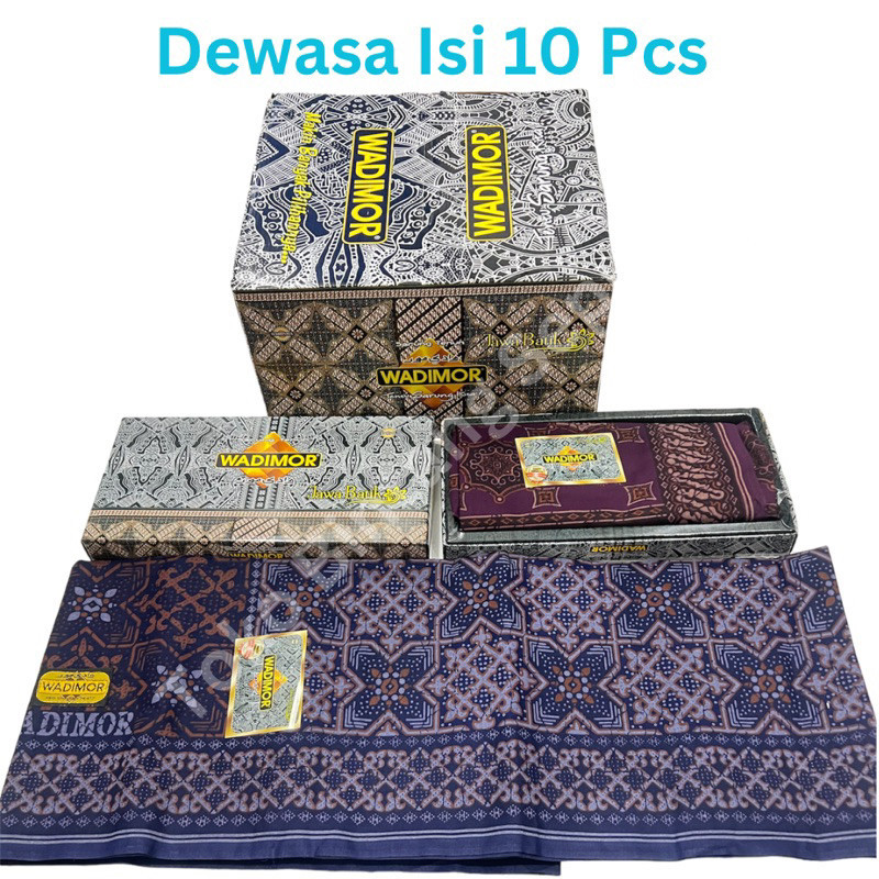 sarung Sarung Dewasa Wadimor Isi 10 Biji / Pcs Motif Batik Jawa Gus Iqdam / Manik - Manik / Tiga Dar