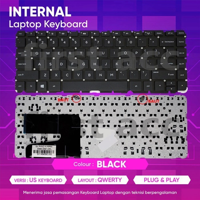 Keyboard Laptop HP 14-g102AU g113AU g114AU TPN-C114  New
