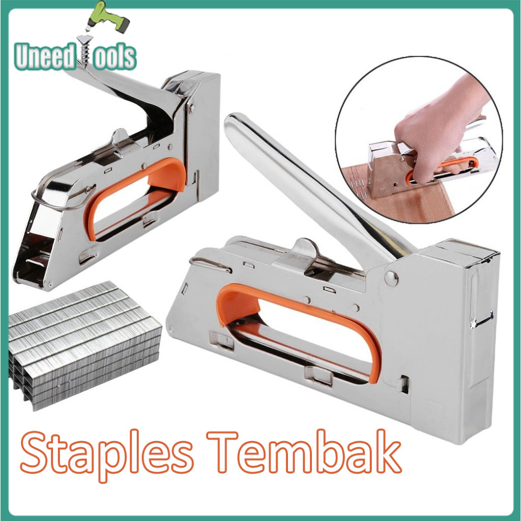 

Staples Tembak R23 Paket + Isi 5000pcs Gun Tacker （8mm) Staples Perekat Powerfull