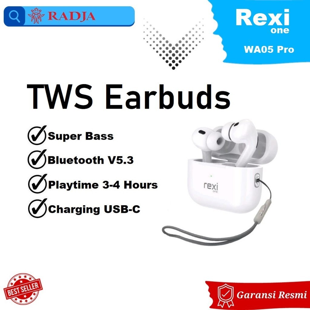 Rexi WA05 Pro Edition Headset Bluetooth TWS Rexipod True Wireless