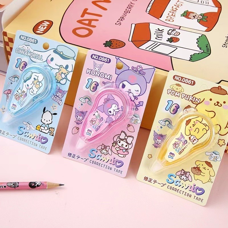 

[M.C] Correction Tape KARAKTER 8m / Pita Koreksi Tipex Kertas Tip / Tipe X Pita Lucu Karakter Sanrio