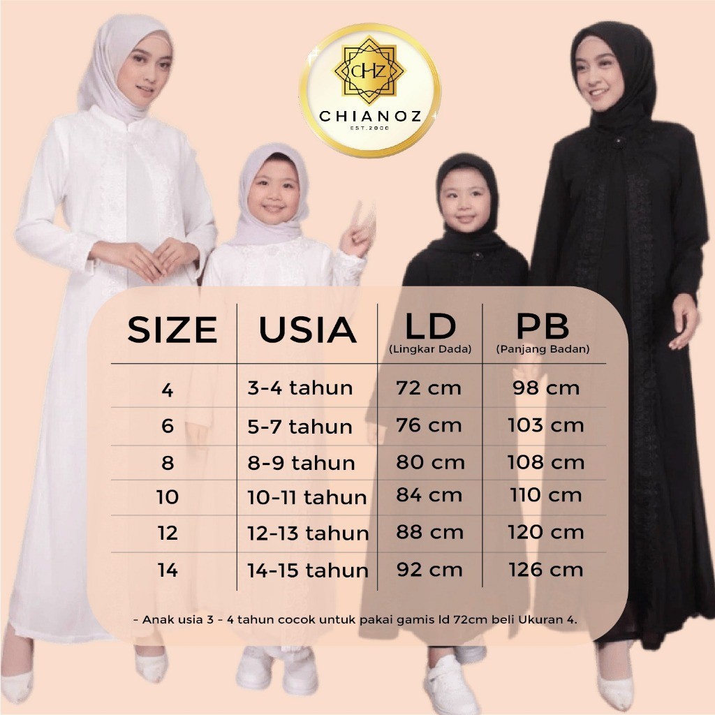 CHIANOZ Gamis Putih Mewah Wilona Dress Brukat Renda Baju Lebaran Umroh Haji Manasik Pesta Akad 116 5