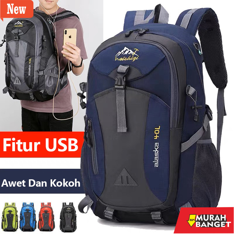 Tas ransel pria viral- Bopai 40L Tas Ransel Pria Backpack Cowok Sekolah Tas Sekolah Anak Laki Laki T