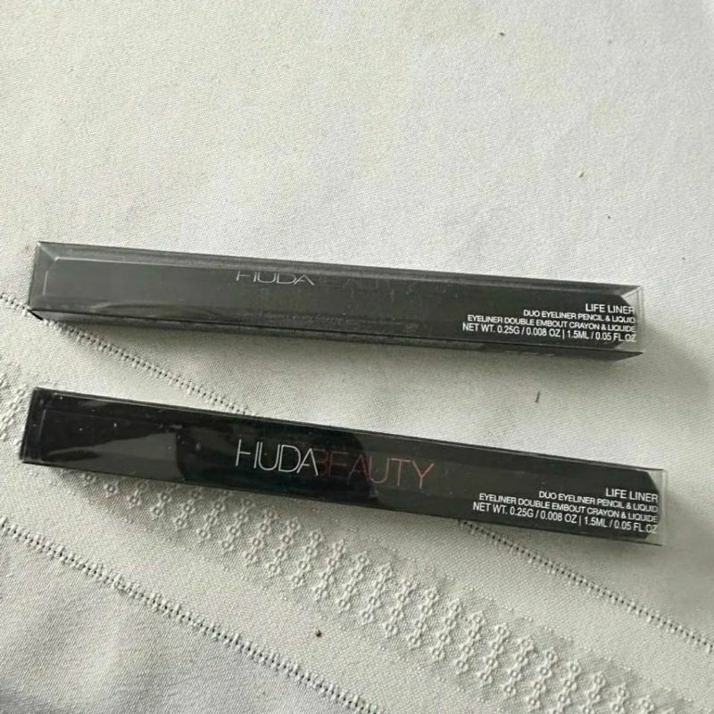 preloved Huda beauty life liner duo eyeliner pencil and liquid eyeliener
