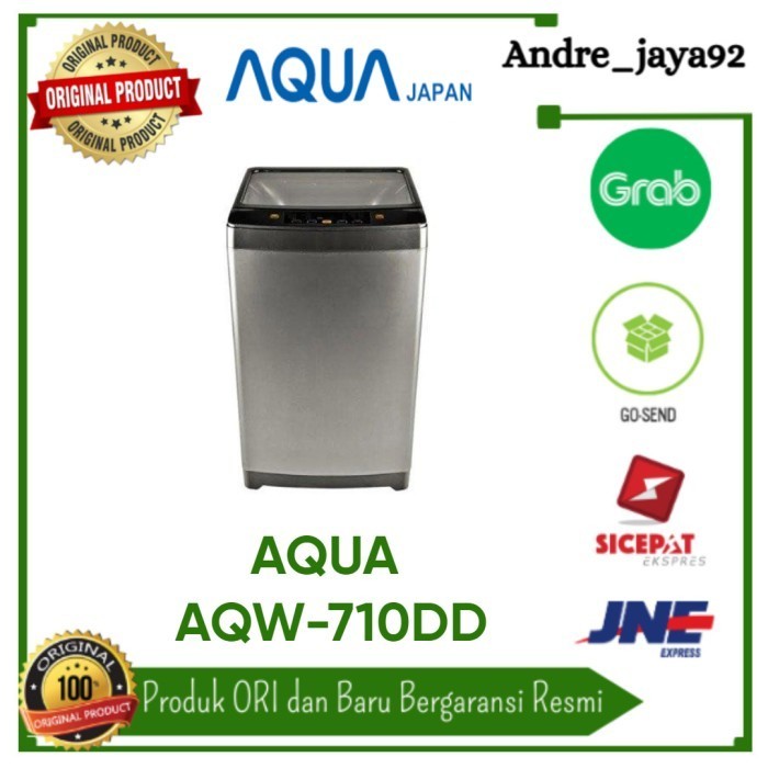 MESIN CUCI AQUA JAPAN AQW 710 DD 7KG 1 TABUNG 710DD TOP LOADING HIJAB