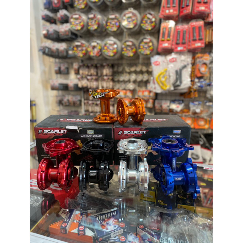 TROMOL DEPAN&BELAKANG CNC SCARLET MX SERIES WR/CRF/KLX/D’TRECKER ORIGINAL SCARLET