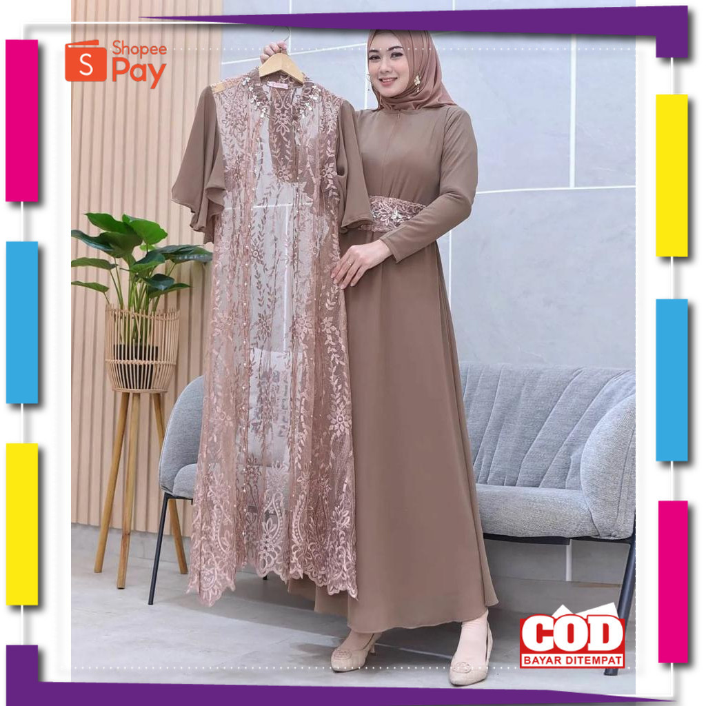 [PREMIUM BIG SALE] GAMIS TERBARU JANEETA DRESS BO BAHAN CERUTY BABYDOLL BUSUI FRIENDLY SIZE M L XL X