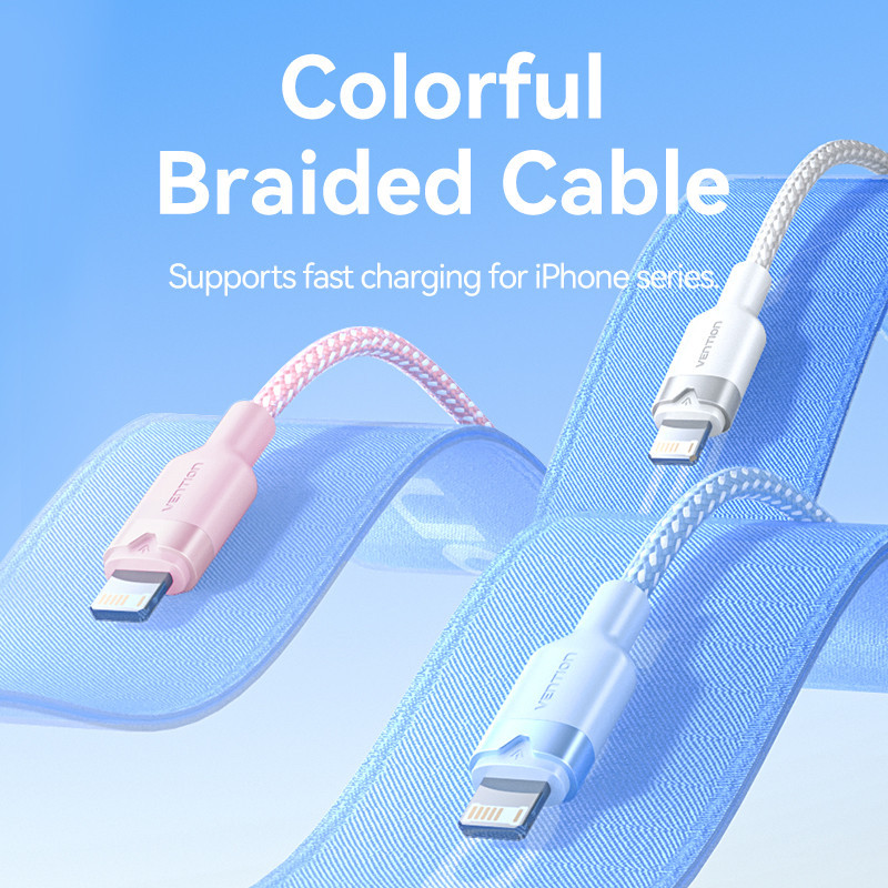 Promo 7.7 Vention Kabel Data Charger USB A to Lightning Apple iPhone Original