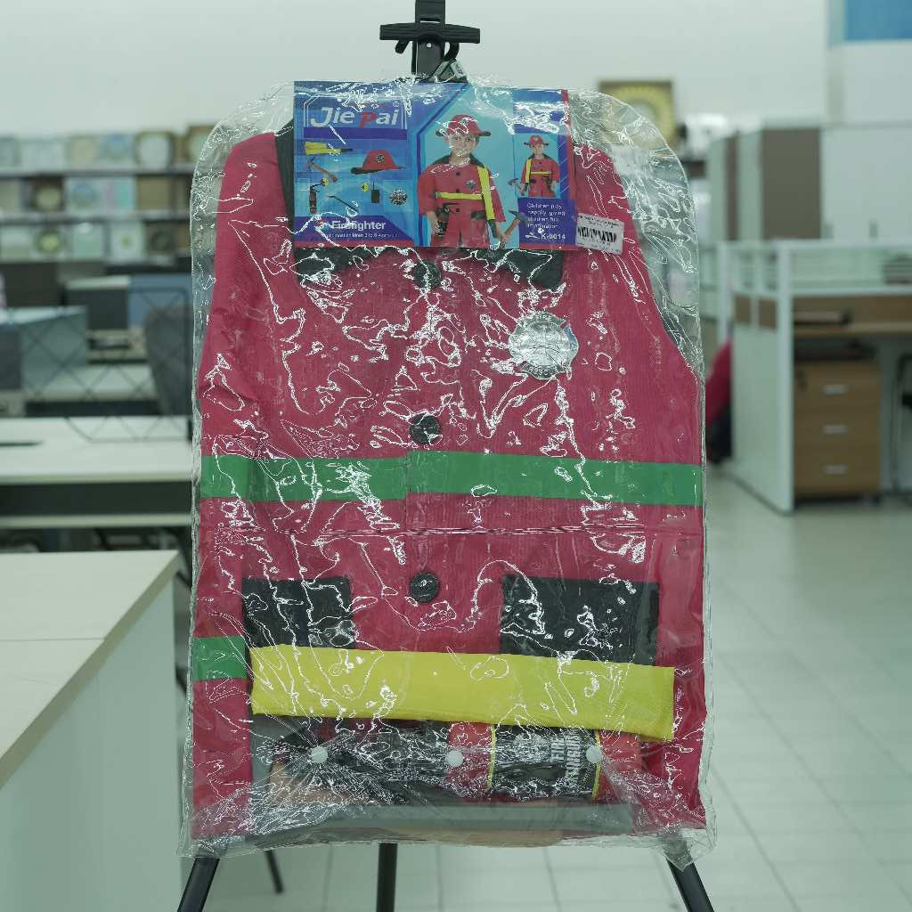 Baju Profesi Fire Fighter Merah Kuning/Fireman Kids Professional Career Outfit Costume Role Play Dre