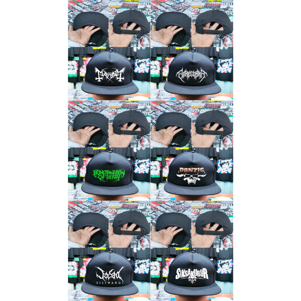 cod topi sablon band metal.cod topi band metal.topi keren band.topi snapback.topi pria.topi dead met