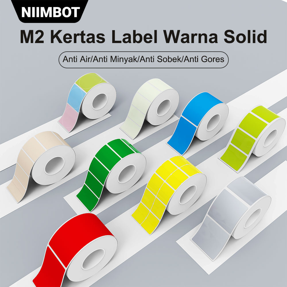 

NIIMBOT M2 Kertas Label Aneka Warna, Label Nama Ukuran Harga Barcode, Stiker Tahan Air Dan Tahan Minyak