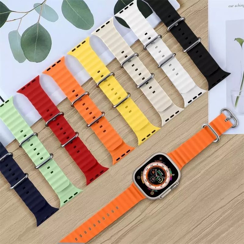 Tali Strap Jam Smartwatch S8 Ultra Rubber Strap Apple Ultra